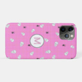Coques Case-Mate iPhone Coquette Personnalisée Pink Plaid Halloween Skuls (Dos (Horizontal))