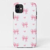 Coques Case-Mate iPhone Coquette Pink Bow & Heart (Dos)