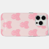 Coques Case-Mate iPhone Coquette Pink Ribbon Bow (Verso (horizontal))