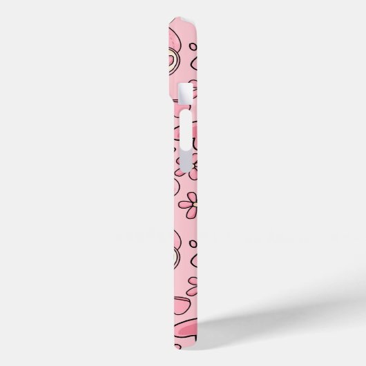 Coques Case-Mate iPhone Coquette Pink Teddy Bear Seamless Pattern (Verso / Gauche)