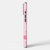 Coques Case-Mate iPhone Coquette Rose Bows Moderne Nom Personnalisé Fille (Verso / Gauche)