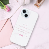 Coques Case-Mate iPhone Coquette rose Fille Bow Bible chrétienne Verse