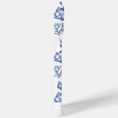 Coques Case-Mate iPhone Coquillages bleus modernes personnalisés plage côt (Verso / Droite)
