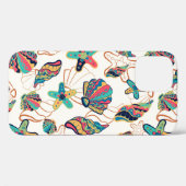 Coques Case-Mate iPhone Coquillages colorés sans couture motif (Verso (horizontal))