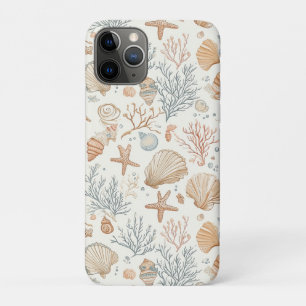 Case-Mate iPhone Case Coquillages et coraux botaniques côtiers doux