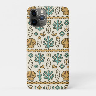 Case-Mate iPhone Case Coquillages et coraux des mers côtières motif folk