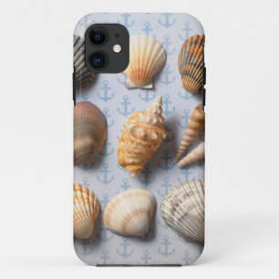 Coques Pour iPhone Coquillages sur le contexte d'Ancre