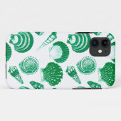 Coques Case-Mate iPhone Coquillages - vert émeraude sur un arrière - plan  (Dos (Horizontal))