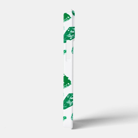 Coques Case-Mate iPhone Coquillages - vert émeraude sur un arrière - plan  (Verso / Droite)