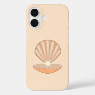 Coques iPhone 16 Coquille d'huître et Perle Unisexe