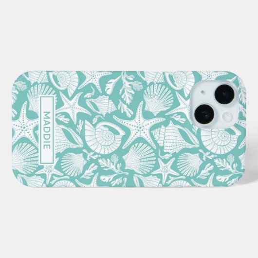 Coques Case-Mate iPhone Coquilles Aqua Personnalisées (Verso (horizontal))
