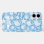 Coques Case-Mate iPhone Coquilles Bleues Personnalisées (Verso (horizontal))