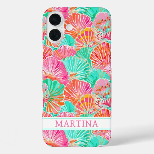 Coques Case-Mate iPhone Coquilles Colorées Monogrammées (Verso)