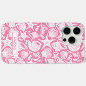 Coques Case-Mate iPhone Coquilles roses personnalisées (Verso (horizontal))