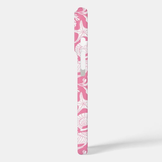 Coques Case-Mate iPhone Coquilles roses personnalisées (Verso / Gauche)
