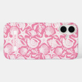 Coques Case-Mate iPhone Coquilles roses personnalisées (Verso (horizontal))