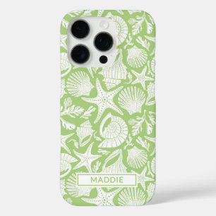 Coques iPhone 16 Pro Coquilles Vertes Personnalisées