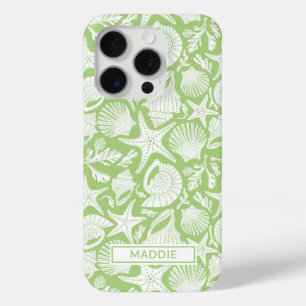 Coque iPhone 15 Pro Coquilles Vertes Personnalisées