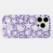 Coques Case-Mate iPhone Coquilles Violettes Personnalisées (Verso (horizontal))