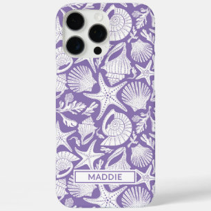 Coques iPhone 16 Pro Max Coquilles Violettes Personnalisées