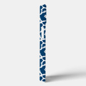 Coques Case-Mate iPhone Corail Abstrait bleu et blanc Motif répétitif (Verso / Droite)