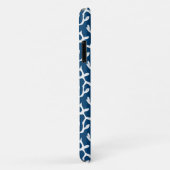 Coques Case-Mate iPhone Corail Abstrait bleu et blanc Motif répétitif (Dos/Droite)