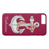 Coques Case-Mate iPhone Corail Ancre nautique (Dos (Horizontal))