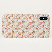 Coques Case-Mate iPhone Corail Avec Coquillages Et Crabes Motif (Dos (Horizontal))