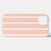 Coques Case-Mate iPhone Corail et beige cinq rayures motif (Verso (horizontal))