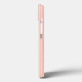 Coques Case-Mate iPhone Corail et beige cinq rayures motif (Verso / Gauche)