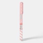 Coques Case-Mate iPhone Corail et Pink Preppy Chevron Dots Monogramme (Verso / Droite)