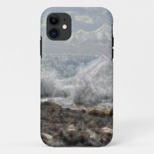 Coque iPhone 11 Corail et vagues