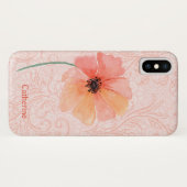 Coques Case-Mate iPhone Corail fleurit et Pavot (Dos (Horizontal))