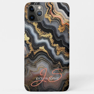 Case-Mate iPhone Case Corail noir Rose Blanc Or Marbre Motif Artistique