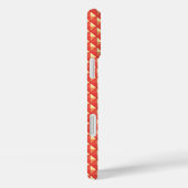 Coques Case-Mate iPhone Corail orange, look émail, grille cloutée (Verso / Droite)