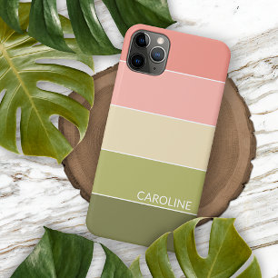 Case-Mate iPhone Case Corail rouge blush rose personnalisé vert de print