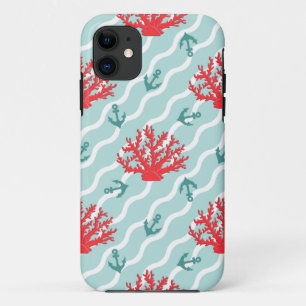 Coque iPhone 11 Corail rouge Motif 1