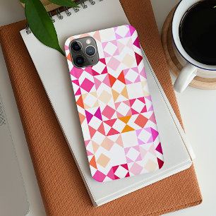 Case-Mate iPhone Case Corail Rouge Orange Mosaïque Art Motif Rose Chaud