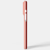 Coques Case-Mate iPhone Corail rouge rose rayures (Verso / Gauche)