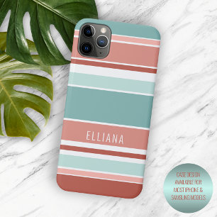 Case-Mate iPhone Case Corail Rouge Turquoise Bleu Orange Pêche Blanc Ray