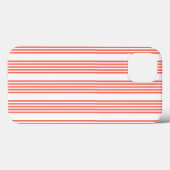 Coques Case-Mate iPhone Corail vivant et blanc cinq bandes motif (Verso (horizontal))