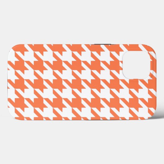 Coques Case-Mate iPhone Coral Elegant Houndstooth (Verso (horizontal))