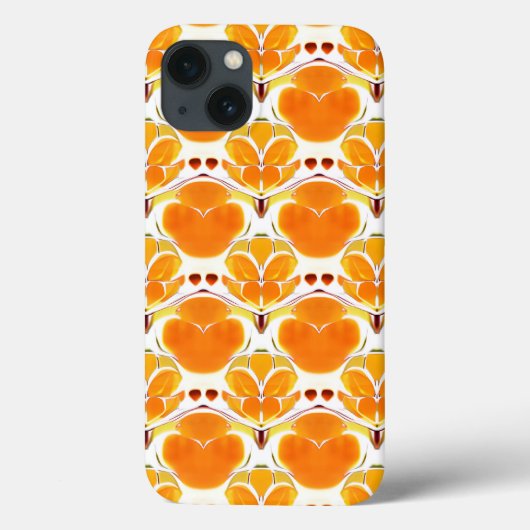Coques Case-Mate iPhone Coral Orange et crème Motif Batik (Verso)