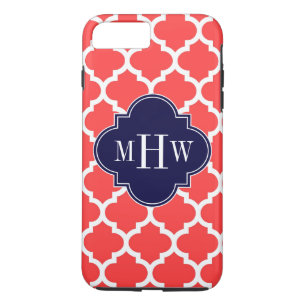 Coques Pour iPhone Coral Rouge What Marocain #5 Marine 3 Monogramme i