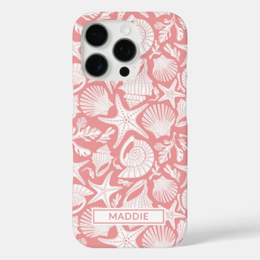 Coques Case-Mate iPhone Coral Shells Personalized (Verso)