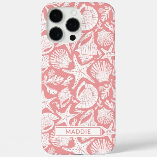 Coques Case-Mate iPhone Coral Shells Personalized (Verso)