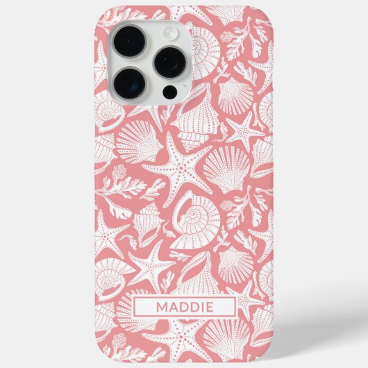 Coques Case-Mate iPhone Coral Shells Personalized Case-Mate iPhone Case (Verso)