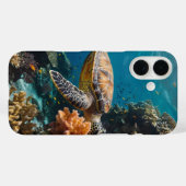 Coques Case-Mate iPhone Coral Turtle Haven (Verso (horizontal))