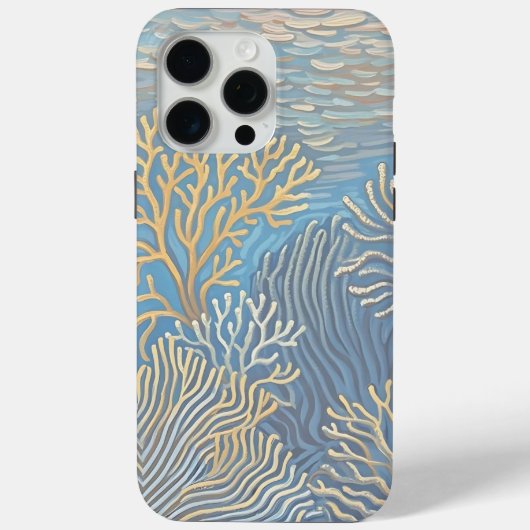 Coques Case-Mate iPhone Coraux Dorés de l'Océan Profond (Verso)