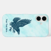 Coques Case-Mate iPhone Corbeau bleu dansant (Verso (horizontal))